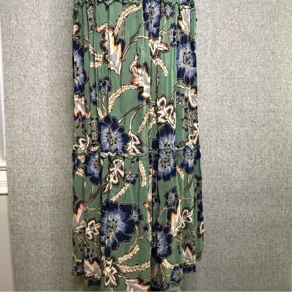 O'Neill Floral Green Maxi Dress‎ Cut Out Back Size Small - Picture 5 of 8
